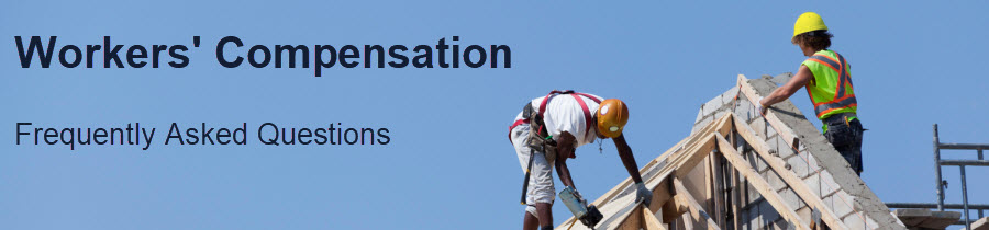 workers' compensation frequently asked questions with photo of roofers