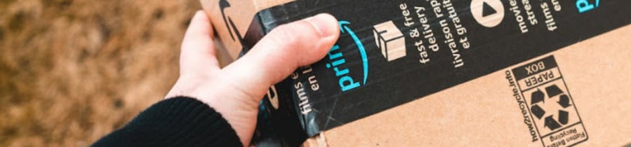 Photo of amazon box: credit: Erik Mclean on unsplash @introspectivedsgn
